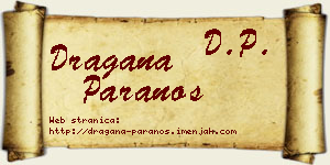 Dragana Paranos vizit kartica